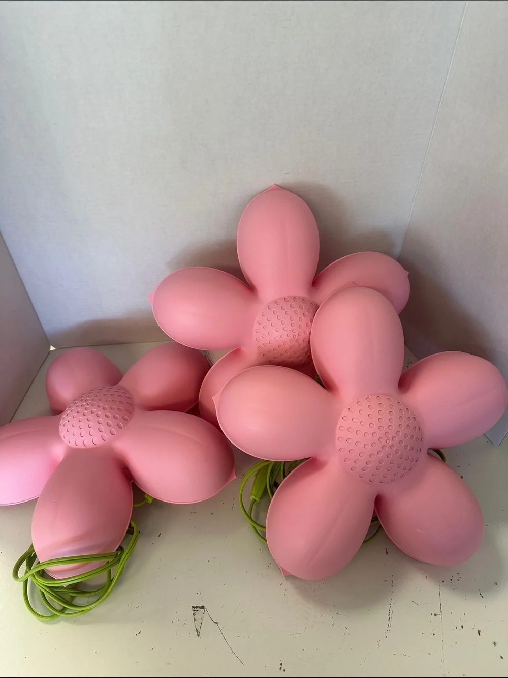 IKEA Smila Blomma Pink Flower Wall Lights Lamp Set of 3